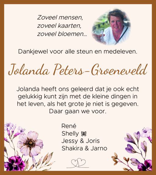 80x90mm dank-advertentie J. Peters
